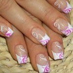 french-manicure-with-lilac-decoration