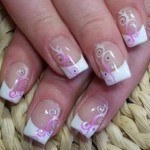 french-manicure-with-sweet-lilac-decoration