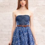 Rebajas Stradivarius vestido escote palabra honor