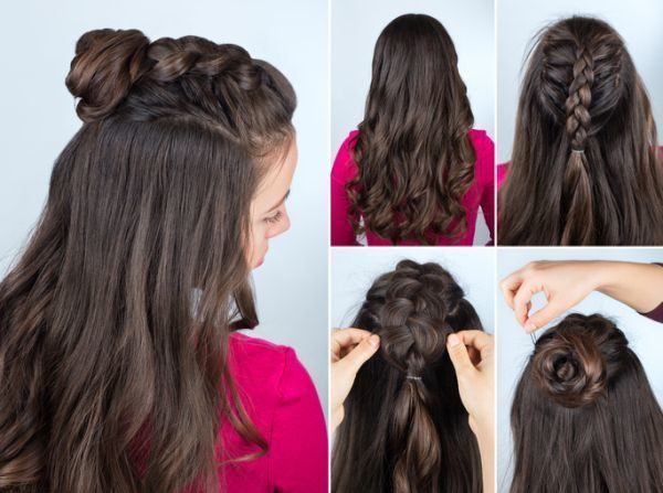 como-hacer-un-half-up-bun-paso-a-paso-istock