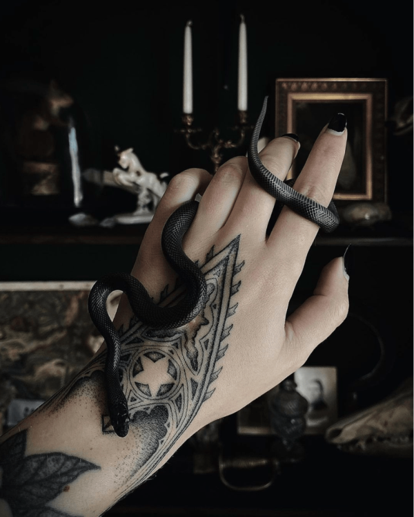 Tatuajes en la mano para mujeres: ideas y fotos geométrico