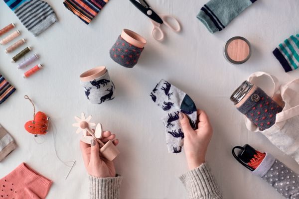 Adornos de calcetines viejos 