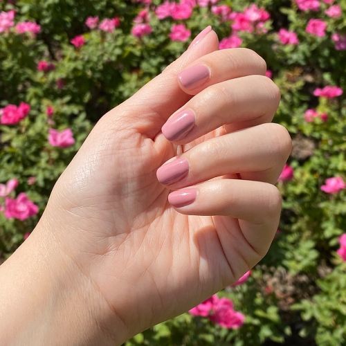 Uñas rosas lisas