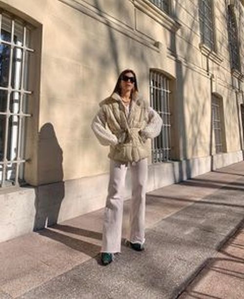 Pantalón ancho blanco