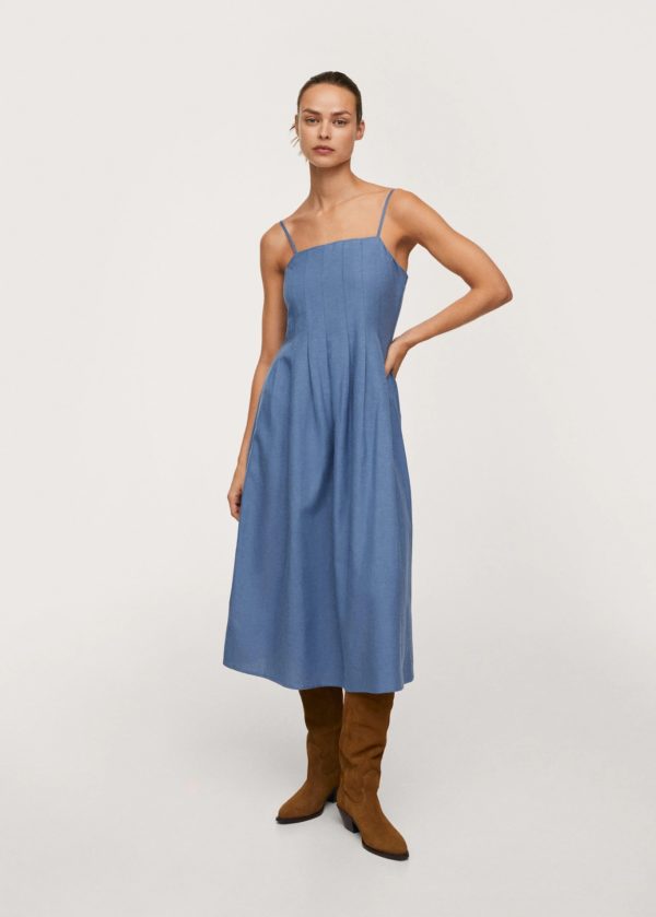 Mejores vestidos invitada boda comunion bautizo mango BAUTIZO azul 