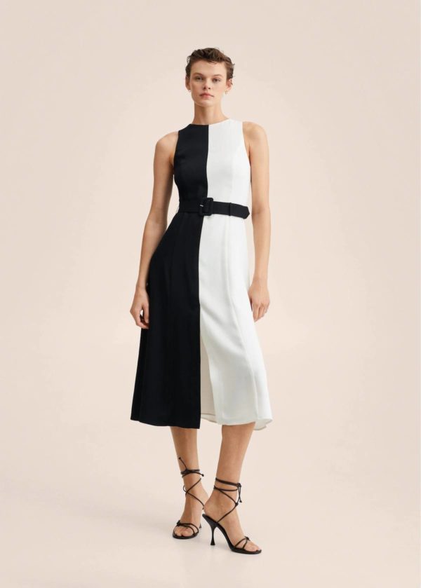 Mejores vestidos invitada boda comunion bautizo mango vestido blanco negro 