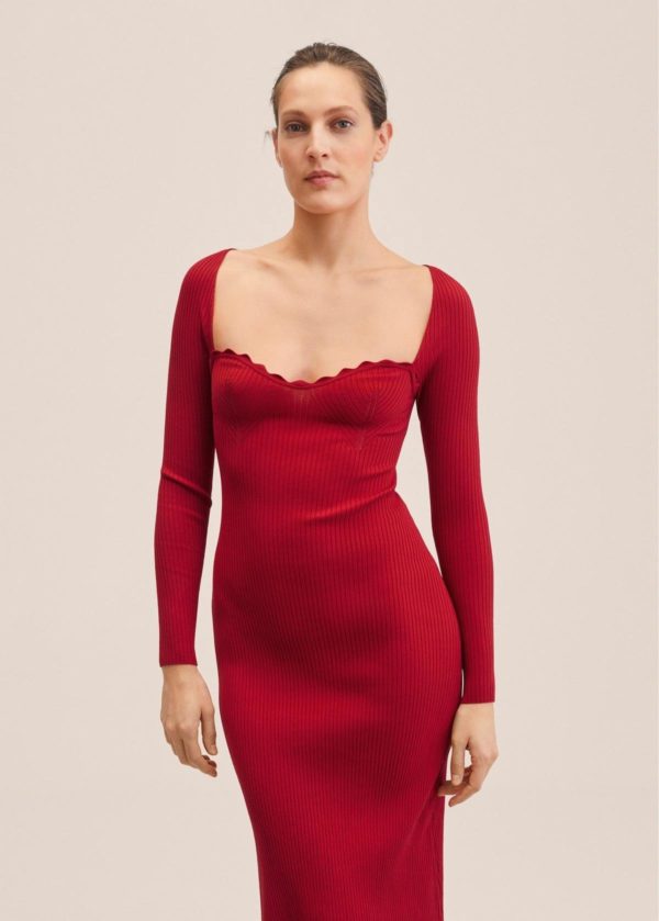 Mejores vestidos invitada boda comunion bautizo mango vestido rojo 