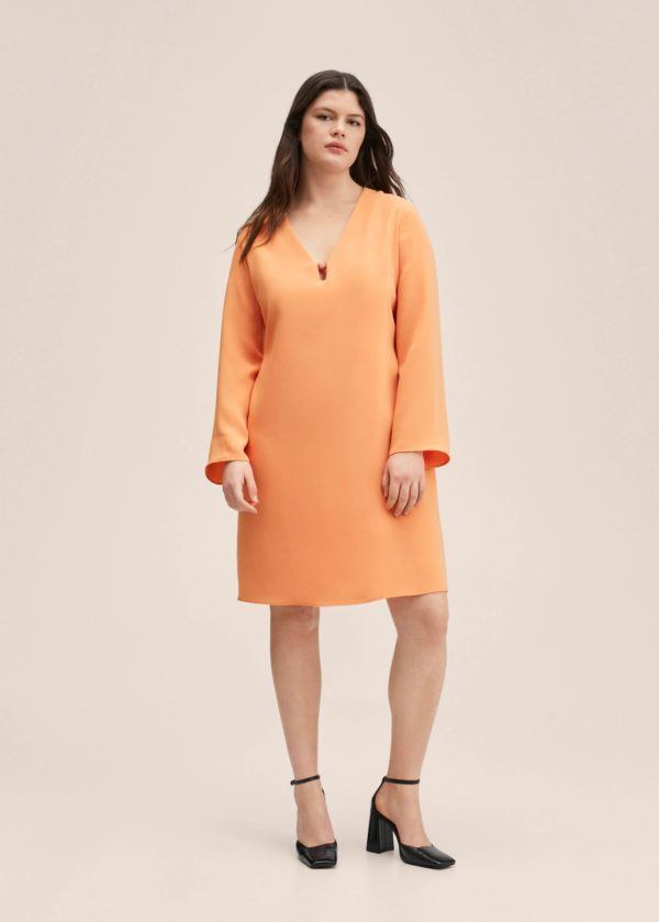 Mejores vestidos invitada boda comunion bautizo tallas grandes COMUNION vestido naranja 